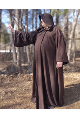Cloakmakers.com R556-Washable Brown Wool Blend Robe of Generous Size w/ Hook & Eye Closure