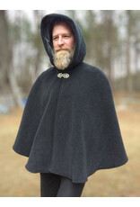 Cloakmakers.com 5626-Washable Grey Herring Bone Pattern Cloak w/ Pockets