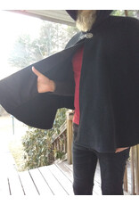 Cloakmakers.com 5626-Washable Grey Herring Bone Pattern Cloak w/ Pockets