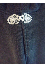 Cloakmakers.com 5626-Washable Grey Herring Bone Pattern Cloak w/ Pockets