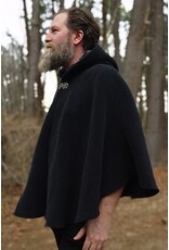 Cloakmakers.com 5626-Washable Grey Herring Bone Pattern Cloak w/ Pockets