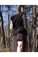 Cloakmakers.com H520-Washable Black Wool Hood of Lighter Weight Fabric