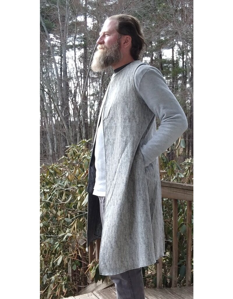 Cloakmakers.com J876-Washable Black & White Faux Snake Skin Vest
