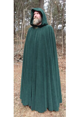 Cloakmakers.com 5640-Washable Forest Green Fleece Cloak w/ Bronze Tone Clasp