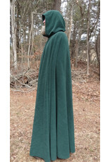 Cloakmakers.com 5640-Washable Forest Green Fleece Cloak w/ Bronze Tone Clasp