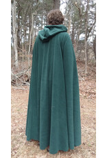 Cloakmakers.com 5640-Washable Forest Green Fleece Cloak w/ Bronze Tone Clasp