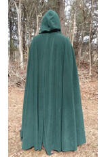 Cloakmakers.com 5640-Washable Forest Green Fleece Cloak w/ Bronze Tone Clasp