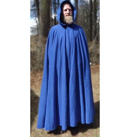 Cloakmakers.com 5646-Washable Blue Fleece Cloak w/ Bronze-Tone Clasp