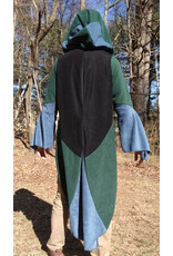 Cloakmakers.com R557-Washable Multi-Color Patchwork Hooded Fleece Robe