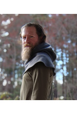 Cloakmakers.com H526-Washable Heathered Grey Wool Blend Hooded Cowl