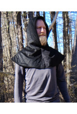 Cloakmakers.com H527-Black Angora Wool Hooded Cowl