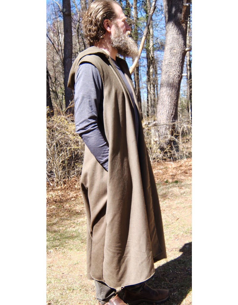 Cloakmakers.com J879-Washable Long Hooded Ranger Vest w/ Pockets