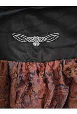Cloakmakers.com J880-Hooded Vest w/ Black Wool Blend Upper w/ Owl Embroidery & Sheer Lower Section