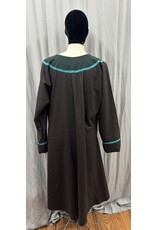 Cloakmakers.com J896-Lightweight Washable Brown Wool Tunic with Elven Antler Embroidery