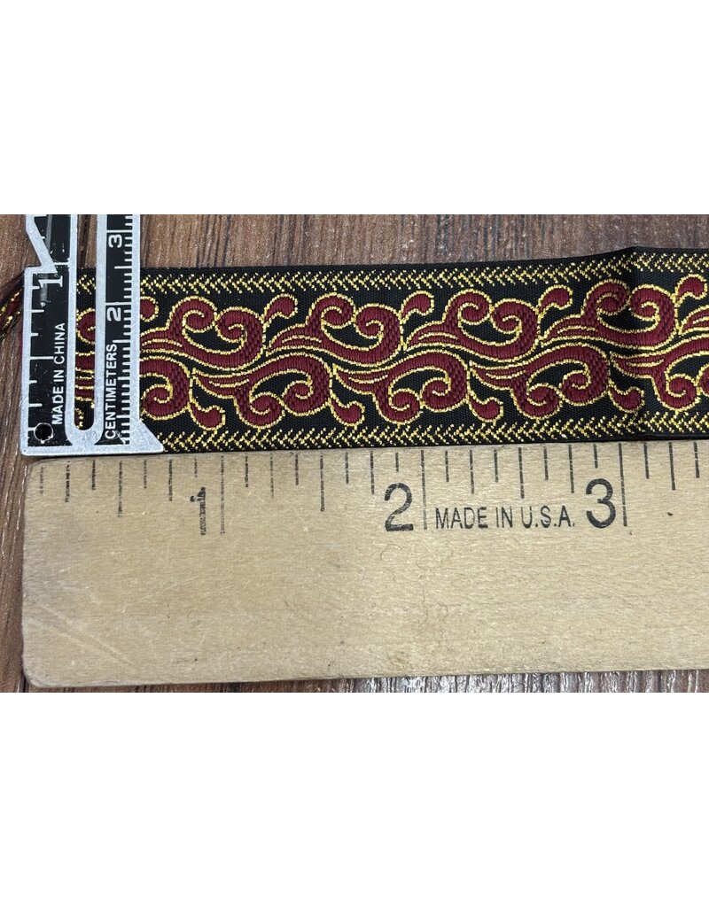 Red Smoke Gold Border