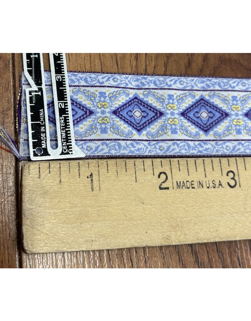 Cloakmakers.com Diamonds Flourish Trim, Purple/Gold
