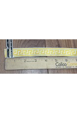 Cloakmakers.com Greek Key Trim - Yellow/White, Woven, Narrow