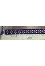 Cloakmakers.com Early Period Diamond Triangle Trim - Purple/Pink on Black