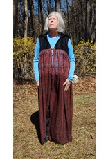 Cloakmakers.com J880-Hooded Vest w/ Black Wool Blend Upper w/ Owl Embroidery & Sheer Lower Section