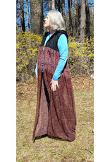 Cloakmakers.com J880-Hooded Vest w/ Black Wool Blend Upper w/ Owl Embroidery & Sheer Lower Section