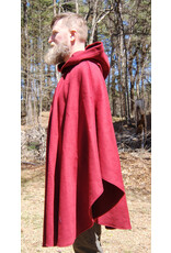 Cloakmakers.com 5669-Washable Maroon Wool Blend Cloak w/ Gothic Rose Clasp