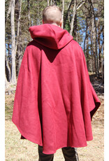 Cloakmakers.com 5669-Washable Maroon Wool Blend Cloak w/ Gothic Rose Clasp