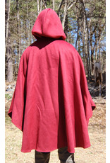 Cloakmakers.com 5669-Washable Maroon Wool Blend Cloak w/ Gothic Rose Clasp