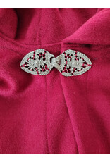 Cloakmakers.com 5669-Washable Maroon Wool Blend Cloak w/ Gothic Rose Clasp