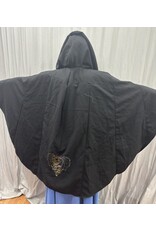 Cloakmakers.com 5674 - Black Wool Cloak w/Intertwined Dragon Embroidy