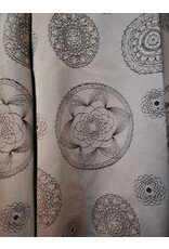 Cloakmakers.com J888-Washable Damask long vest, tan and brown geometric circles