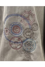 Cloakmakers.com 5684 - Washable Wool Blend Tan Cloak W/ Gear Embroidery and Pockets