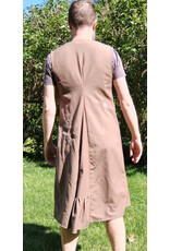 Cloakmakers.com J889-Washable Lightweight Brown Wool Blend Vest w/ Embroidery of Gears