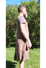 Cloakmakers.com J889-Washable Lightweight Brown Wool Blend Vest w/ Embroidery of Gears