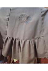 Cloakmakers.com J889-Washable Lightweight Brown Wool Blend Vest w/ Embroidery of Gears