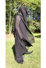 Cloakmakers.com 5685-Lightweight Black Sheer Mourning Cloak