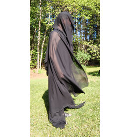 Cloakmakers.com 5685-Lightweight Black Sheer Mourning Cloak