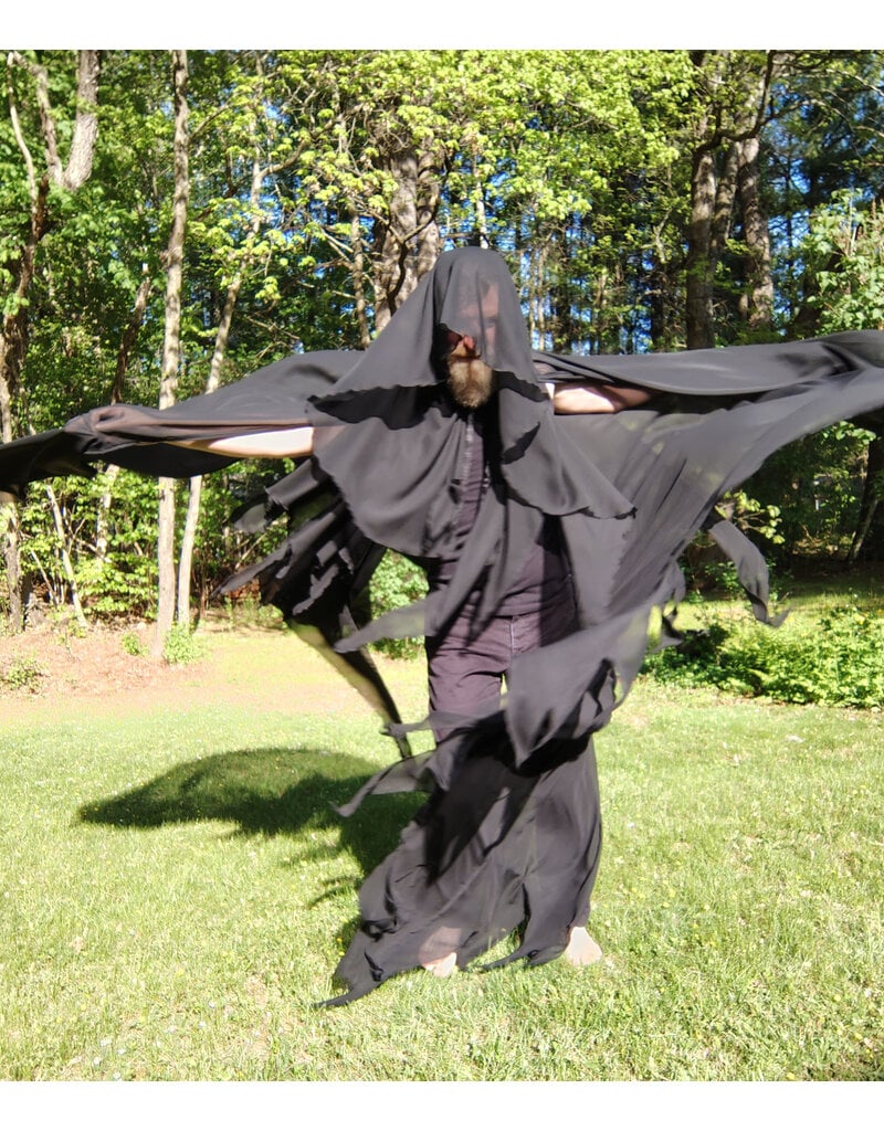 Cloakmakers.com 5685-Lightweight Black Sheer Mourning Cloak