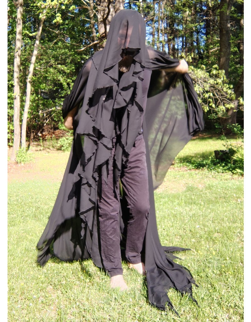 Cloakmakers.com 5685-Lightweight Black Sheer Mourning Cloak