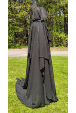 Cloakmakers.com 5685-Lightweight Black Sheer Mourning Cloak