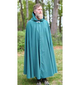 Cloakmakers.com 5686-Washable Green Raincloak w/ Gothic Rose Clasp