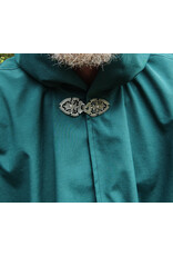 Cloakmakers.com 5688-Washable Green Raincloak w/ Gothic Rose Clasp & Pockets