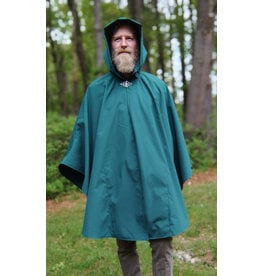 Cloakmakers.com 5689-Washable Green Raincloak w/ Triquetra Clasp & Pockets