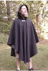 Cloakmakers.com 5691-Grey Wool Blend Cloak w/ Triple Medallion Clasp
