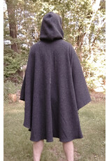 Cloakmakers.com 5691-Grey Wool Blend Cloak w/ Triple Medallion Clasp