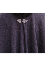 Cloakmakers.com 5691-Grey Wool Blend Cloak w/ Triple Medallion Clasp