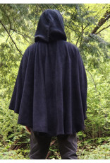 Cloakmakers.com 5692-Washable Black Fleece Ruana Cloak w/ Bronze Tone Clasp