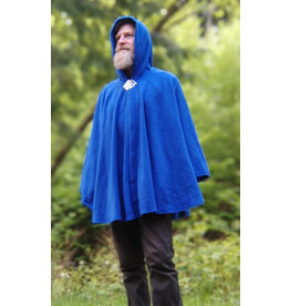 Cloakmakers.com 5693-Washable Blue Fleece Cloak w/ Celtic Clasp