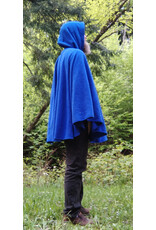 Cloakmakers.com 5693-Washable Blue Fleece Cloak w/ Celtic Clasp