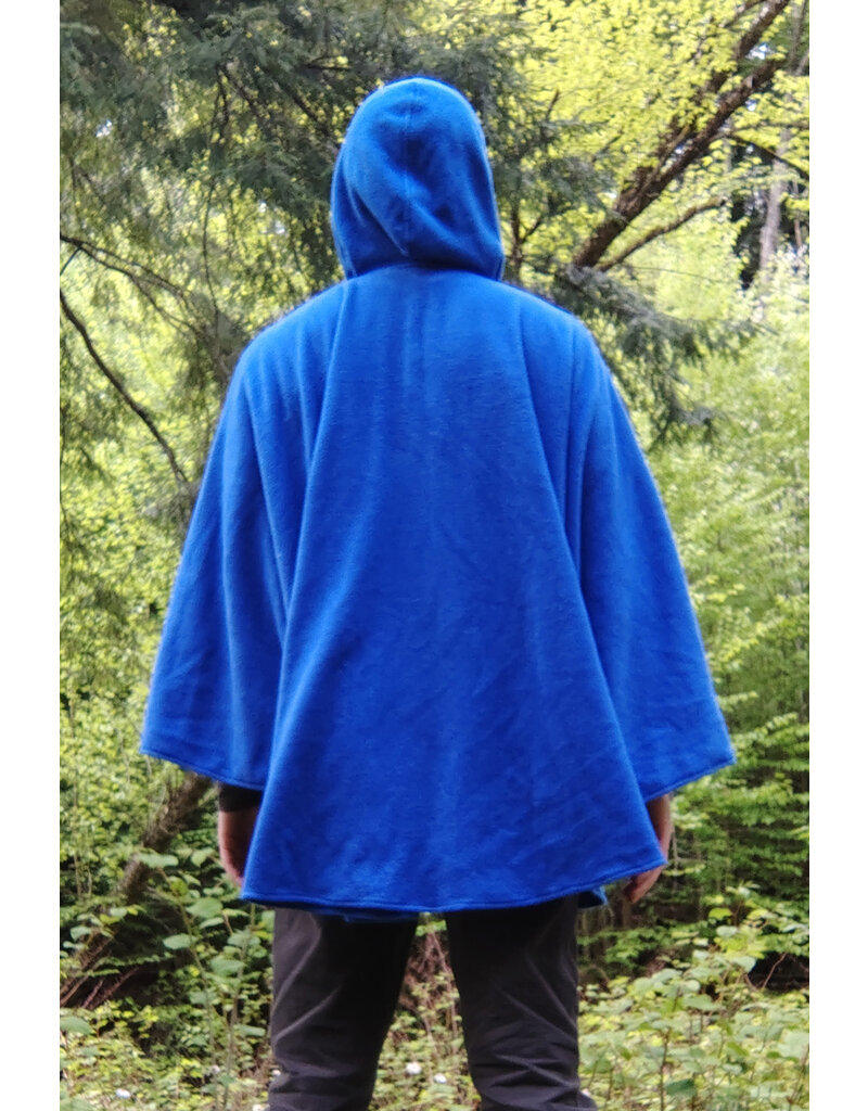 Cloakmakers.com 5693-Washable Blue Fleece Cloak w/ Celtic Clasp