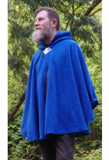 Cloakmakers.com 5693-Washable Blue Fleece Cloak w/ Celtic Clasp